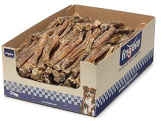 Frigera Ochsenziemer 12 cm 125 St. 2000 g - Natürlicher Hundesnack - Langlebiger Kausnack, Gluten- und Getreidefrei, Zahnpflege