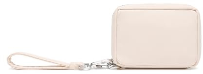 YONBEN Women's Wristband Bag – Lightweight Nylon Wallet, Ideal for Everyday Use and Travel (Nylon/Creamy White)