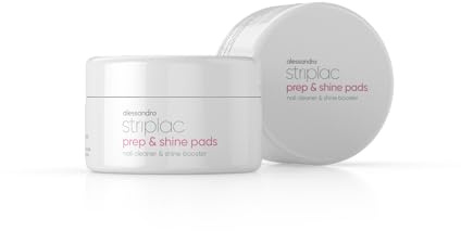 alessandro Striplac Prep & Shine Pads - 2in1 Spezialpads für Nägel - Reinigung & Extra Glanz Booster nach Lackieren - Optimale Vorbereitung & Pflege - 50 Stück