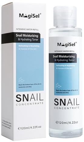 120ml Tonico viso Con estratto di bava di lumaca, Tonico Idratante per Il Viso, rigenerazione intensiva della pelle, antietà, antirughe, Astringente per Pori Dilatati, per tutti i tipi di pelle