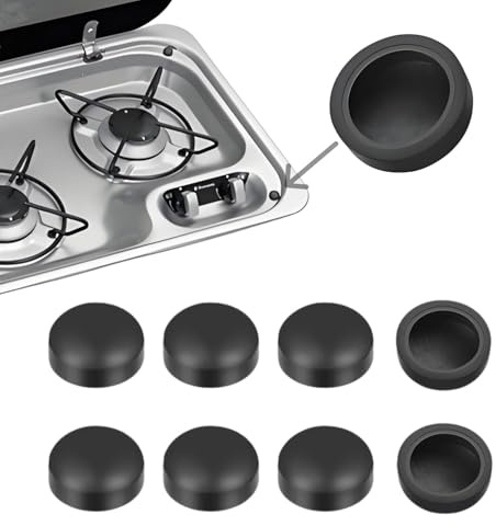 Lyivisk 8 piezas de tapones de goma, cubiertas para tornillos, cubiertas para tornillos para campañero de RV