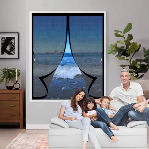 Mosquitera Corredera 121 x 97 cm Mantiene El Aire Fresco, Protección Contra Insectos, Fácil de Instalar Mosquiteras para Ventanas para Múltiples Tipos de Ventana, Negro