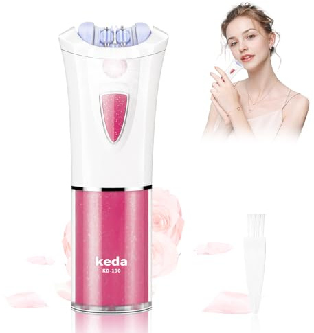 Gesichtsepilierer Damen - Epilierer Damen Gesicht - Kabelloser Elektrischer Epilierer mit LED - Haarentfernung für Damen/Gesicht/Intimbereich/Körper/Achselhöhle/Bein/Bikinizone/Arme