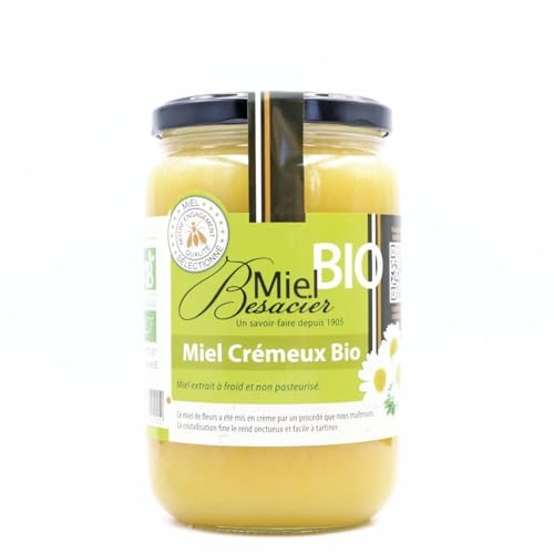 MIEL BESACIER - Miel Crémeux Bio - le pot d'1kg - Le Lot De 3