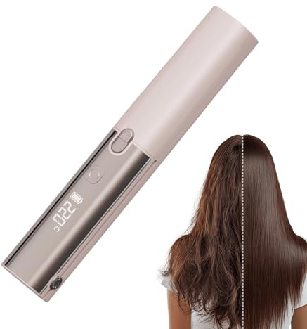 Plancha de Pelo Inalámbrica | Rizador con 4 Ajustes de Temperatura,Plancha alisadora de calentamiento rápido,para Hogar, Baño, Viajes, Playa, Hotel, Salón y Ducha