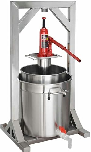 Pressa idraulica manuale per la produzione di birra domestica e l'estrazione del succo, costruzione dell'acciaio inossidabile