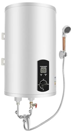 Wiefiche Caldaia elettrica da 30 l, 2000 W, scaldabagno verticale montato a parete, temperatura di riscaldamento 25 – 75 °C, per cucine, WC, parrucchieri