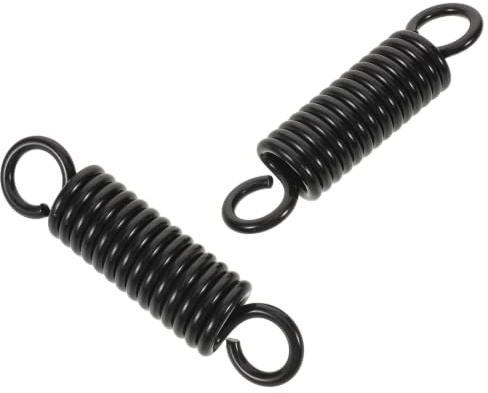 Lurrose Resortes para Columpio de Acero al Carbono Negro de 6mm con Ganchos para Silla Colgante Infantil, Paquete de 2 Piezas Resistentes y Versátiles para Uso Exterior