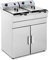 Royal Catering - RCKF-16D - Freidora eléctrica doble de 2 x 16 litros - con armario - 100% acero inoxidable - 2 x 6000 W - 380 V