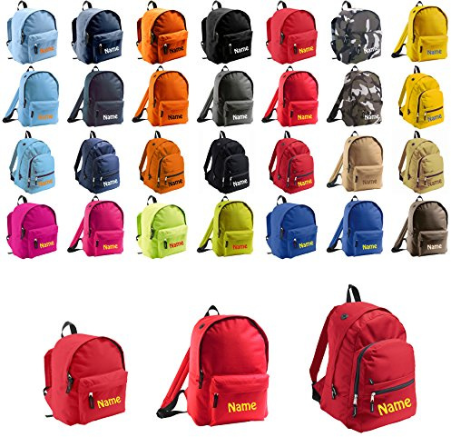 Schnoschi Rucksack mit Namen Bestickt Verschiedene Größen (Kinder und Erwachsene)