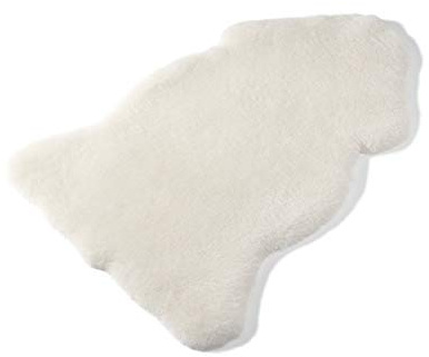 Hofbrucker Baby Lammfell Naturfell Auflage Krabbeldecke, weiß | Geschoren, pflanzlich gegerbt, 100% Merino Lammfell, für Kinderwagen, Krabbelmatte oder Babyteppich, Made in Germany