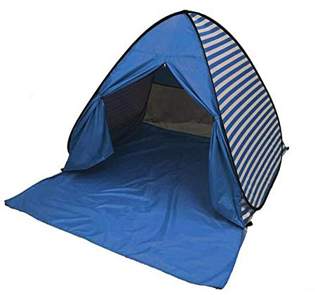 Eplze Automatic Pop Up Beach Tent for 2-3 Persons-Stripe Style (Dark Blue)