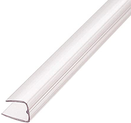 Ironlux - Pack 6 Perfiles de Cierre - Perfil en U para Placas de Policarbonato - Espesor 16 mm - Longitud: 2100 mm - Ideal para Cerrar Planchas de Policarbonato Transparente - Perfiles Decorativos