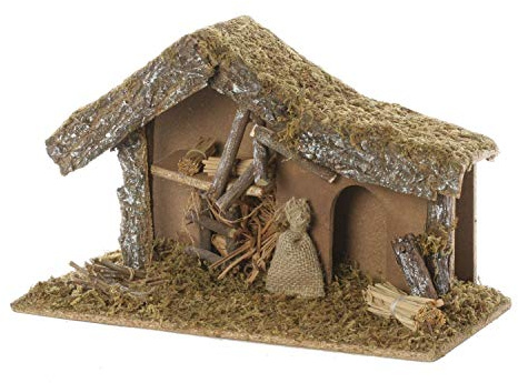 Féérie Lights & Christmas Traditionelle Weihnachtskrippe leer – H. 24 cm