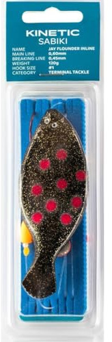 Kinetic Sabiki Jay Flounder Inline 90g #1 Black/Red Dots