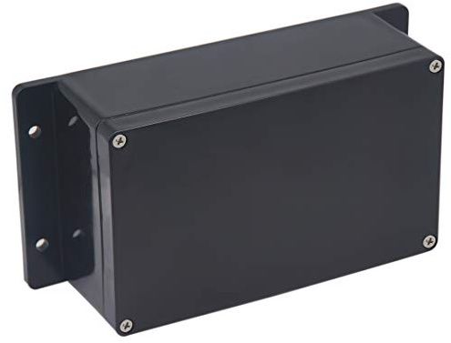 Junction box, Raculety Electrical Project Case Power Junction Box, Project Box with Fixed Ear, Black (7.87x4.72x2.95)
