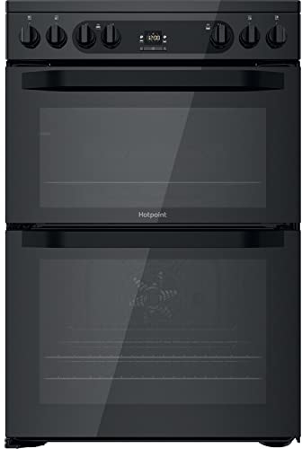 Hotpoint 60cm Double Oven Electric Cooker with Catalytic Cleaning - Black
