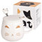 Taza Gato Blanco Linda taza de café de cerámica con tapa y cuchara kawaii Taza matutina novedosa Tazas de té de leche de café - Animales 3d Tazas de gatos para amantes de los gatos Mujeres Regalos