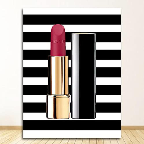 NIUBB Leinwandbilder Bild auf Leinwand Lippenstift Bild Leinwanddrucke Malerei Gemälde an der Wand Bild für Wohnzimmer Dekor 55x80cm ohne Rahmen
