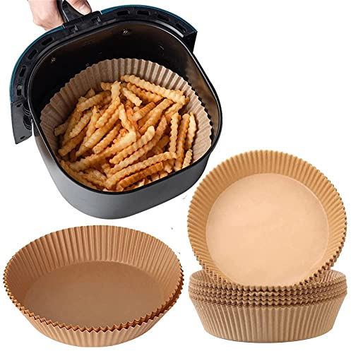100 fogli di Carta forno per friggitrice ad aria e forno cartaforno ad aria forno a microonde 100 Pad misura 20 x 4.5 cm base 16 cm