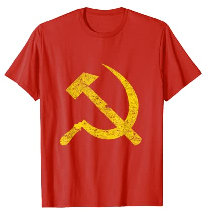 Sozialistisches Vintage-T-Shirt mit Hammer und Sichel T-Shirt
