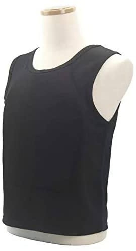 Fotrsta Military Tactical Bulletproof Vest, IIIA Level Body Armor Front And Back Armor Proof Vest Anti Knife Stab Concealed T-Shirt Self-Defense Clothing Bullet-proof For Men Women