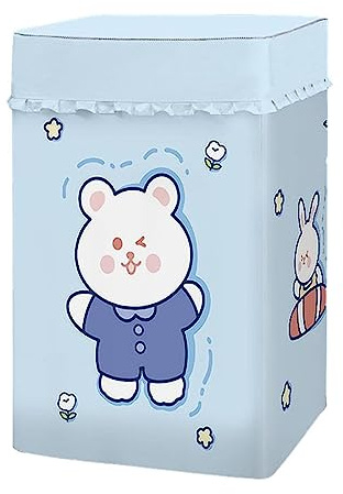 Odot Washing Machine Cover Top Load Waterproof Dustproof Washer Machine Dryer Protector Sunscreen Washer Dryer Cover for Most Top Load Washer Dryer (XL,swimming bear)