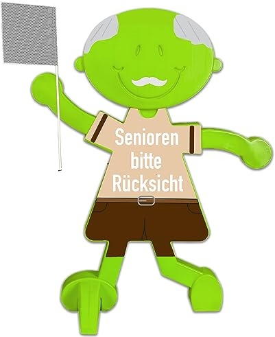 UvV 3D Warnschild -Senior- als Hinweisschild an Seniorenresidenzen, Altenheim - 80 cm groß