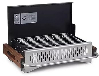Naturehike Grilles à charbon de bois portable pour barbecue à charbon de bois - Petit barbecue de table pliable en acier inoxydable - Barbecue au propane - Pour camping, plage, voyage, pique-nique
