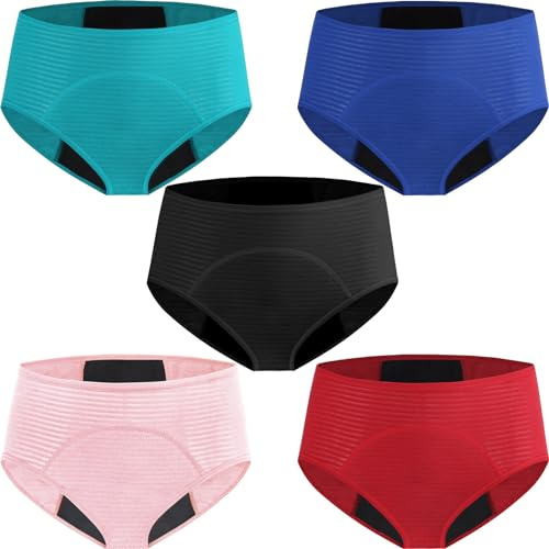 Hellove Womens Cotton Mesh Period Panties Menstrual Leak Proof Underwear Incontinence Protective Briefs(H-9-5-1,X-Large)