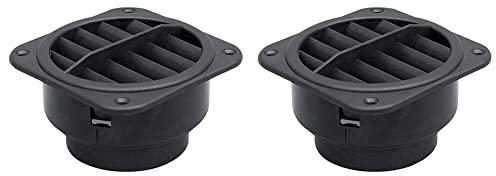 Surakey 2 Stück Standheizung Luftauslässe 60mm Auto Heizung Luftkanal Luftauslass Heizungskanal Zubehör Drehbarer Warmluftauslass für Luftheizung Standheizung Auto Bus Boot Entlüftung Auslass