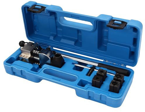 Universal Bördelgerät Bremsleitung Bördelwerkzeug Bördeln Werkzeug Zöllig mit Schnellspannvorrichtung 5/16(8mm), 3/8'', 3/16''(4.75mm), 1/4''(6.35mm) | Schwarz, Silber |