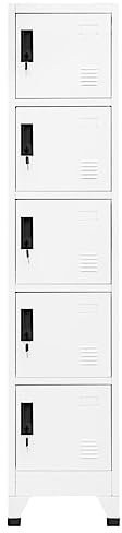 KTHLBRH Schließfachschrank Weiß 38x40x180 cm Stahl Büro-Stauschrank Wohnzimmerschrank Möbel für das Wohnzimmer Geeignet für Wohnzimmer, Schlafzimmer, Büro