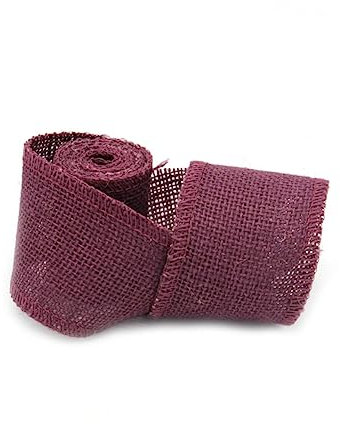Rollen Sackleinenband lila orangefarbenes Kräuselband Juteband Sackleinen country style creative Dekorationen das Geschenk Juteband aus Sackleinen lila Sackleinenband Gitter Kranz