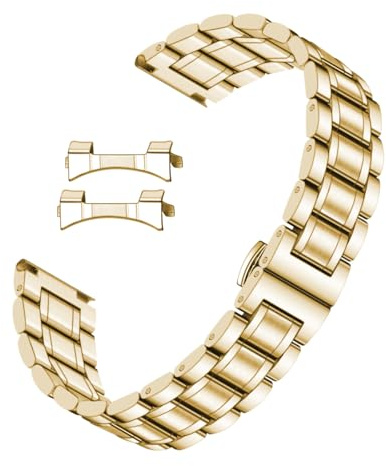 Kai Tian Solid Double Ends Edelstahlarmband, gebürstet Polisehd Matte Finish Uhr Ersatz Metallarmband für Männer Frauen 18mm 20mm 22mm 24mm Blau Schwarz Silber Gold Rose