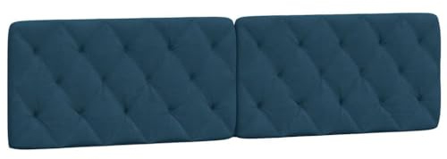 vidaXL Kopfteil-Kissen Blau 200 cm Samt