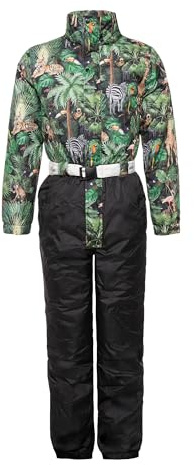 Funky Alps - Jungle Skianzug - Unisex Dschungel Retro-Ski-Outfit - Wind- und wasserdicht - Perfekt für Après-Ski - Erhältlich in den Größen S bis XXL