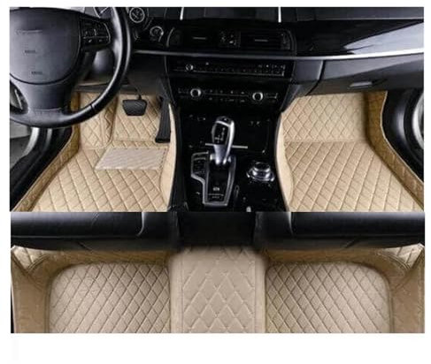 ETEKGVYVA Auto Fußmatten Für Volvo Für C30 2006 2007 2008 2009 2010 2011 2012 2013 Leder Antifouling Innenteil Autozubehör Wasserfest Antirutsch Fussmatten(Beige,LHD)