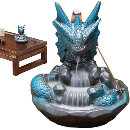 Drachen-Rückfluss-Räuchergefäß – dekorativer Räucherkegel, Räucherkegel-Halter für Heimdekoration, Keramik-Aromatherapie-Meditationsdekoration