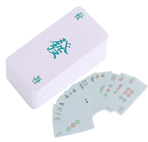 Mahjong kort | Klassiska Mahjong spelkort – 136 kortset Mah Jong kinesiska | spelkort uppsättningar roliga traditionella festleksaker för fest roliga festspel