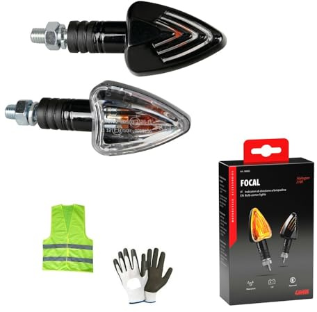 COMPATIBILE CON DUCATI MULTISTRADA 1200 S TOURING COPPIA DI FRECCE A LAMPADINA LENTE BIANCA LUCE ARANCIO FRECCIA 21W 12V INDICATORE DI DIREZIONE PER MOTO OMOLOGATE E
