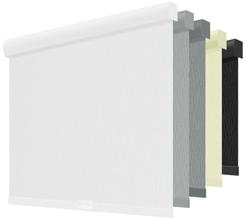 ChrisDowa Cordless Blackout Roller Shades for Windows, Striped Free-Stop Window Blinds with Privacy, Thermal Insulated Window Shades for Home, Office and Door. White, 20 W x 72 H