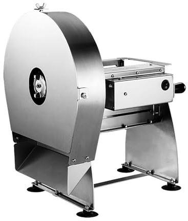 Cortadora Eléctrica de Frutas y Verduras y Jamón-Tipo Disco, Ajustable de 0 a 10mm, Cortadora Comercial de Acero Inoxidable Puerto de Alimentación Grande (Manual y Eléctrica)