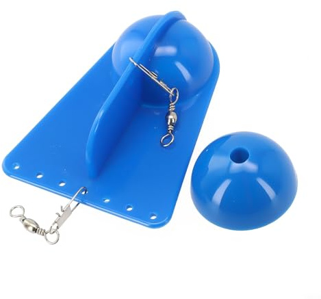 Planchette de pêche à la traîne pour pêche à la traîne - Appareil de contrôle de profondeur réglable avec poids en métal pour leurre de poisson en mer profonde - Bleu
