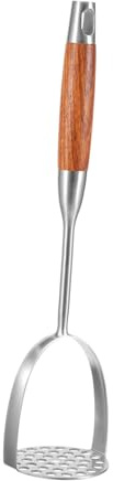 Cabilock Presse-purée Acier Inoxydable avec Manche Long Suspension Ustensile de Cuisine Léger pour Pommes de Terre et Légumes Facile à Nettoyer et Maniable