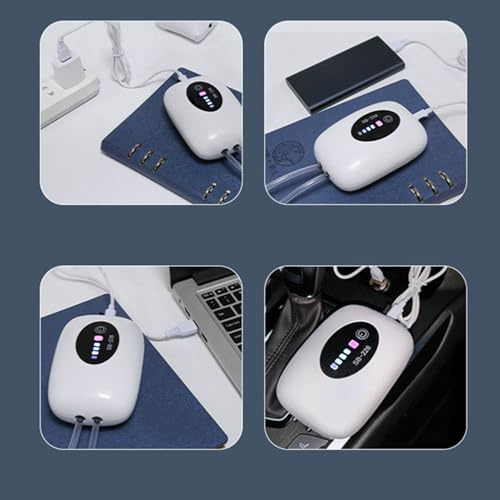 KIMISS Kleine Sauerstoffpumpe, USB-Lithium-Batterie-Luftpumpe, Leise Aquarium-Sauerstoffpumpe mit Luftschlauch, Luftstein-Netzkabel (SB 228 Doppellöcher)