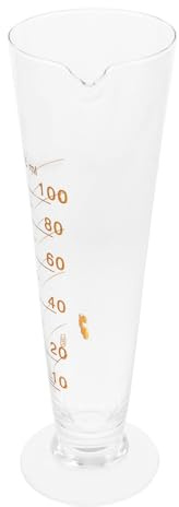 Garneck Vaso Medidor de Laboratorio de Vidrio 100 Ml Escala Graduada Visible Vaso de Precipitados Triangular Estable para Medición Precisa en Química y Experimentos Científicos