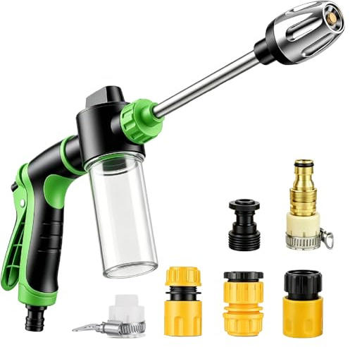 Jetterix Pressure Washer Pistola de Alta Presión 3 Modos de Pulverización | Limpieza potente sin esfuerzo, control total del chorro con sistema flexible 360°, ideal para coche, jardín y patio