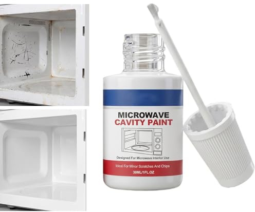 Microwave Oven Cavity Repair Paint 30ml – Food-Safe Cavity Repair Paint,Specially Designed For Microwave Interior With Brush,Appliance Coating, High Gloss With Smooth For Minor Scratches Chips