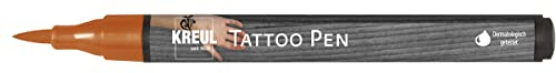 KREUL 62106 - Tattoo Pen henna, Strichstärke 0,5 - 3 mm, Kosmetiktinte auf Wasserbasis, hält bis zu 5 Tage, dermatologisch getestet, vegan, parabenfrei